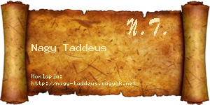 Nagy Taddeus névjegykártya