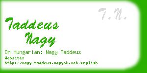 taddeus nagy business card